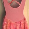 GK ICE FIGURE SKATE DRESS ADULT X-SMALL SLVLS PINK VELVET TYE-DYE CHIFFON AXS - Image 2