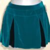 GK ICE SKATE SKIRT ADULT SMALL GREEN VELVET BLACK PLEATS PULL ON SKIRT Sz AS NWT