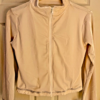 GK WARM UP JACKET LADIES SMALL WHITE VELVET FULL ZIP DANCE SKATE GYMNASTICS SZ S - Image 3