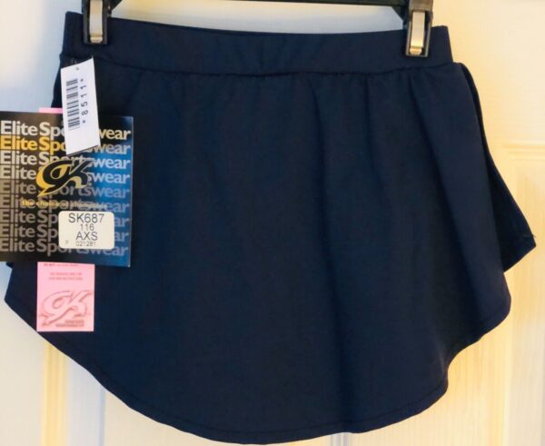 GK ELITE ICE SKATE ADULT X-SMALL MICROFIBER NAVY PULL-ON FLAT SKIRT AXS NWT!