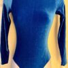 GK LgSLV LADIES SMALL ROYAL GLITTER VELVET GYMNASTICS DANCE LEOTARD Sz AS NWT!