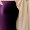 GK LgSLV ADULT SMALL PURPLE VELVET WHITE MESH SPANGLZ GYMNAST DANCE LEOTARD SZ S - Image 4