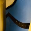 GK CAMISOLE CHILD LARGE BLUE GYMNASTICS DANCE MICROFIBER LEOTARD MESH JA Sz CL - Image 4