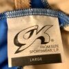 GK CAMISOLE CHILD LARGE BLUE GYMNASTICS DANCE MICROFIBER LEOTARD MESH JA Sz CL - Image 8