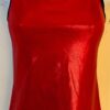 GK DANCE JAZZ ADULT SMALL RED MYSTIQUE NAVY FOIL STRAPS CAMI NYLON/SPAND TOP AS