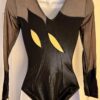 GK LgSLV LADIES SMALL BLACK SHIMMER MESH GOLD GYMNASTICS DANCE LEOTARD Sz AS - Image 7