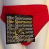 GK ELITE CHILD SMALL TRADITIONAL LEG CUT NYLON/SPANDEX RED SPORTS BRIEF Sz CS