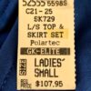 GK LgSlv POLARTEC LADIES SMALL BLUE WHITE FIGURE SKATE 2PC TOP/SKIRT SET AS NWT - Image 6