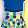 GK ICE FIGURE SKATE GIRLS X-SMALL CAP SLV TURQ VELVET FOIL PRINT WHALE DRESS CXS - Image 7