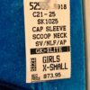 GK ICE FIGURE SKATE GIRLS X-SMALL CAP SLV TURQ VELVET FOIL PRINT WHALE DRESS CXS - Image 8