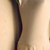 GK ICE SKATE ADULT MEDIUM WHITE ASYM CAP SLV GREEN VELVET CINCH SKIRT DRESS M - Image 2
