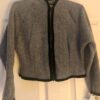GK FITTED ICE SKATE JACKET CHILD UNISEX SMALL GRAY FLEECE VELVET TRIM ZIP SZ S - Image 8