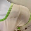 GK ICE SKATE ADULT MEDIUM WHITE ASYM CAP SLV GREEN VELVET CINCH SKIRT DRESS M - Image 4