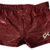 GK RED SHIMMER ADULT X-SMALL MICRO MINI FOIL GYMNAST DANCE WORKOUT SHORTS SZ XS - Image 2