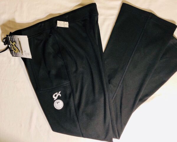 GK Elite MISSYS ADULT SMALL RELAXED FIT BLACK 60/40 SPORT WARM UP PANTS Sz 6 NWT