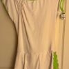 GK ICE SKATE ADULT MEDIUM WHITE ASYM CAP SLV GREEN VELVET CINCH SKIRT DRESS M - Image 8