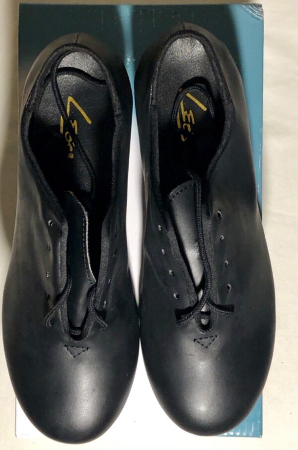 LEO'S DANCEWEAR STYLE 3303 FIT 6.0M JUNIOR JAZZ TAP BLACK LEATHER SHOES Sz 6.0 M - Image 3