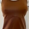 GK DANCE JAZZ CHEER ADULT SMALL BROWN NYLON/SPANDEX RACERBACK TANK TOP Sz AS NWT