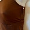GK DANCE JAZZ CHEER ADULT SMALL BROWN NYLON/SPANDEX RACERBACK TANK TOP Sz AS NWT - Image 3