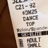GK DANCE JAZZ CHEER ADULT SMALL BROWN NYLON/SPANDEX RACERBACK TANK TOP Sz AS NWT - Image 4
