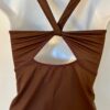 GK DANCE JAZZ CHEER ADULT SMALL BROWN NYLON/SPANDEX RACERBACK TANK TOP Sz AS NWT - Image 5