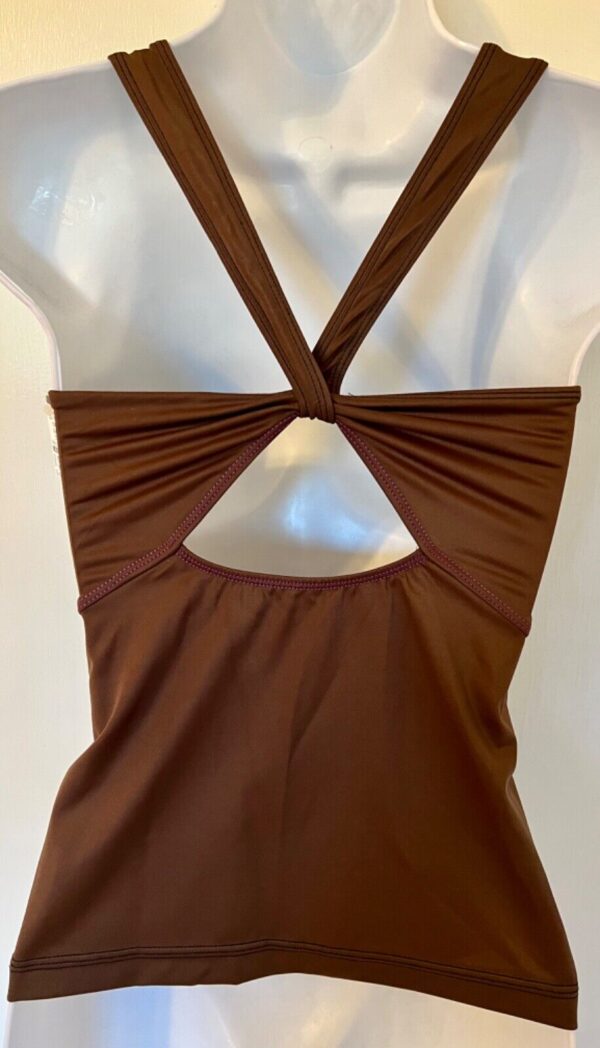 GK DANCE JAZZ CHEER ADULT SMALL BROWN NYLON/SPANDEX RACERBACK TANK TOP Sz AS NWT - Image 5