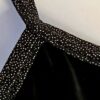 GK DANCE JAZZ ADULT LARGE BLACK VELVET X-BACK FOIL STRAPS CAMISOLE TOP Sz AL NWT - Image 2