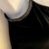 GK DANCE JAZZ ADULT LARGE BLACK VELVET X-BACK FOIL STRAPS CAMISOLE TOP Sz AL NWT - Image 3