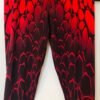 GK Elite Capri Tights ADULT SMALL Mosaic Print Nylon Spandex RED BLACK AS NWT!
