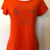 COLUMBIA WOMENS SSLV ORANGE "FOREVER WILD" NATURE MTNS GRAPHICS TOP Sz M EUC!