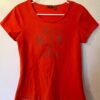 COLUMBIA WOMENS SSLV ORANGE "FOREVER WILD" NATURE MTNS GRAPHICS TOP Sz M EUC! - Image 6