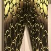 GK Elite Capri Tights CHILD LARGE Mosaic Print Nylon Spandex Yellow Black CL