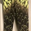 GK Elite Capri Tights CHILD LARGE Mosaic Print Nylon Spandex Yellow Black CL - Image 2