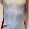 GK WHITE SPARKLE GIRLS LARGE RED NYLON/SPANDEX GYMNASTICS DANCE TANK LEOTARD CL