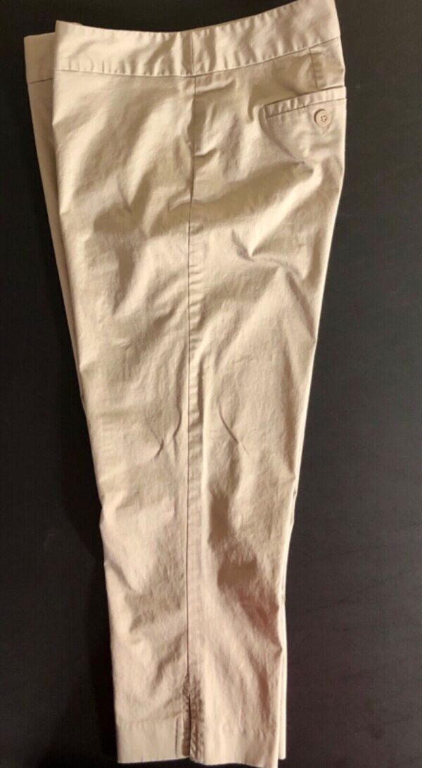 DONNA KARAN NYC LADIES SIZE 6 TAN CROPPED PANTS ZIP FRONT Sz 6 EUC! - Image 7