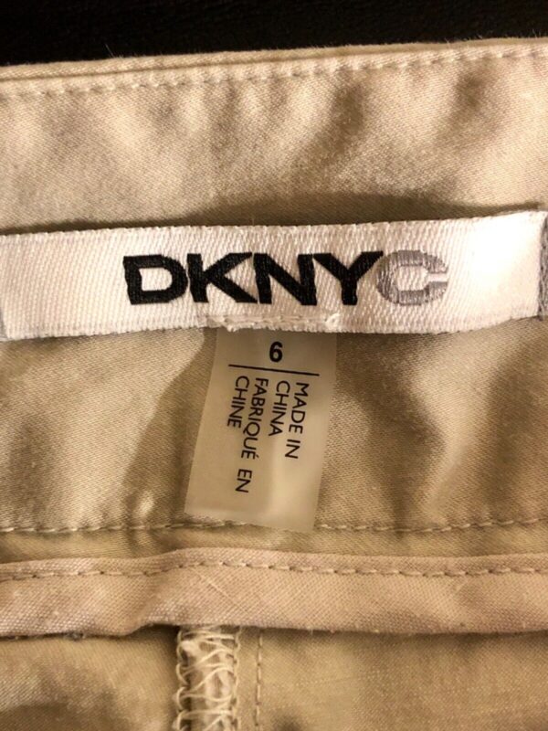 DONNA KARAN NYC LADIES SIZE 6 TAN CROPPED PANTS ZIP FRONT Sz 6 EUC! - Image 8