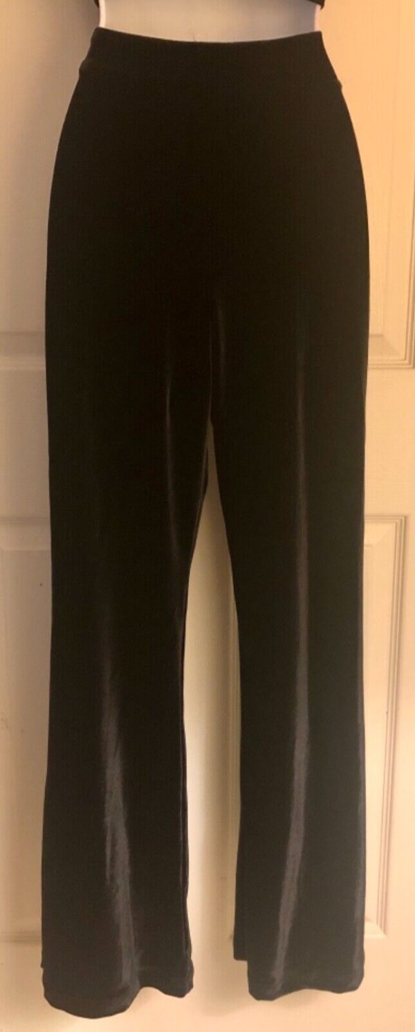 GK DANCE JAZZ LADIES X-SMALL BLACK VELVET V-WAIST HIP HUGGER FLARE PANTS SZ XS - Image 4