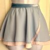 GK PINK BLUE WRAP SKIRT LADIES SMALL DOUBLE LAYER GEORGETTE  DANCE BALLET Sz AS