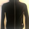 GK WARM UP JACKET GIRLS SMALL BLACK VELVET ZIP FRONT GYM SKATE DANCE CHEER CS