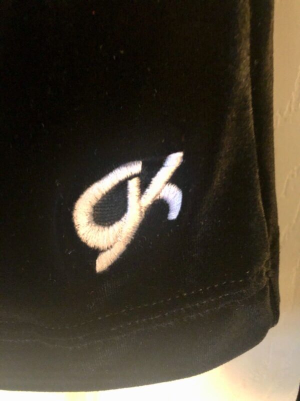 GK WARM UP JACKET GIRLS SMALL BLACK VELVET ZIP FRONT GYM SKATE DANCE CHEER CS - Image 4