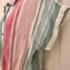 Thread & Supply Women's Medium Button Up Striped Linen Crop Top with Front Tie M - Image 3