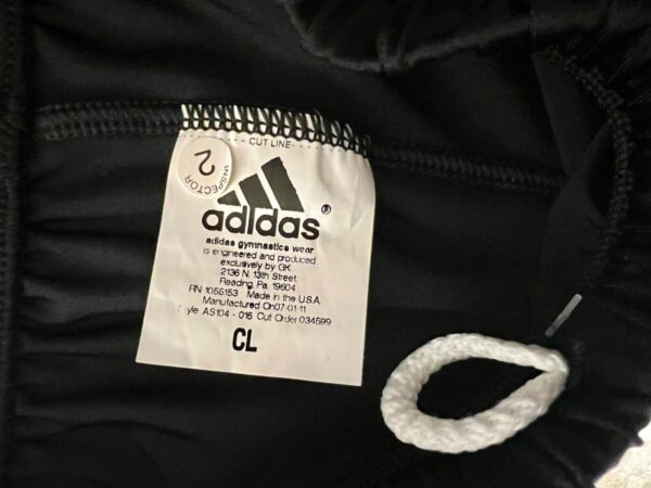 ADIDAS GK CHILD LARGE BLACK GYMNASTIC RUNNING COMPETITION PERFORMANCE SHORTS L - Image 7