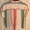 Thread & Supply Women's Medium Button Up Striped Linen Crop Top with Front Tie M - Image 6