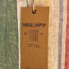 Thread & Supply Women's Medium Button Up Striped Linen Crop Top with Front Tie M - Image 9