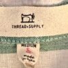 Thread & Supply Women's Medium Button Up Striped Linen Crop Top with Front Tie M - Image 10