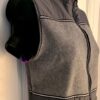 GK ADULT SMALL GRAY POLY FLEECE CRINKLE NYLON CROPPED VEST RIBBON TRIM Sz S - Image 4