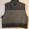GK ADULT SMALL GRAY POLY FLEECE CRINKLE NYLON CROPPED VEST RIBBON TRIM Sz S - Image 6