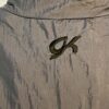GK ADULT SMALL GRAY POLY FLEECE CRINKLE NYLON CROPPED VEST RIBBON TRIM Sz S - Image 7