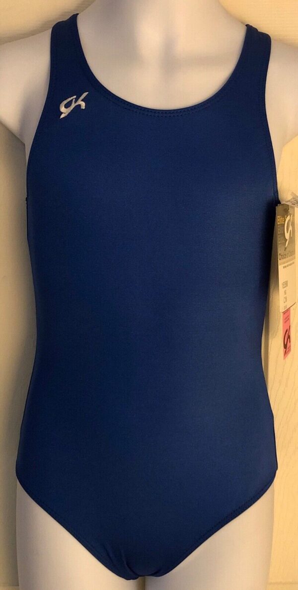 GK COMPETITION SHIRT SINGLET CHILD MEDIUM ROYAL N/S TRADITIONAL LEG CUT CM NWT!