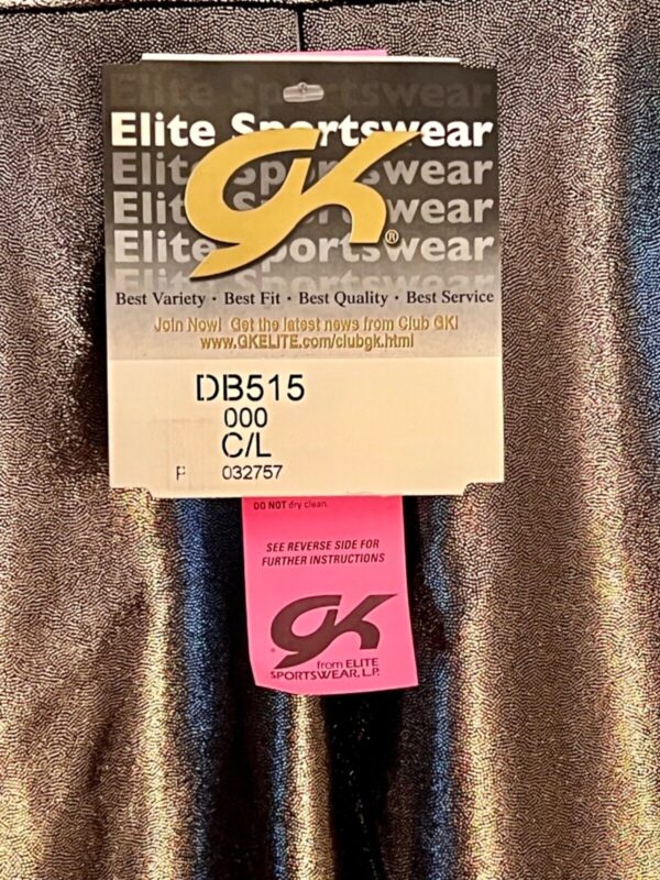 GK DANCE CHILD LARGE GUNMETAL MYSTIQUE ANKLE LENGTH PERFORMANCE TIGHTS Sz CL - Image 3